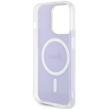 Guess GUHMP15XHITSU iPhone 15 Pro Max 6.7" purple / purple hardcase IML Iridescent MagSafe