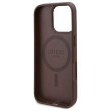 Guess GUHMP16LP4ROPEMCW iPhone 16 Pro 6.3" brown / brown hardcase 4G Flowers Print MagSafe
