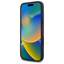 Guess GUHMP16SP4ROPEMCK iPhone 16 6,1' juodas / juodas kietas dėklas 4G Gėlės Spausdinti MagSafe