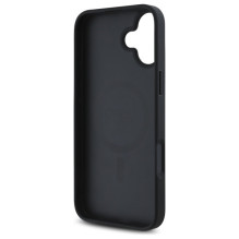 Guess GUHMP16SP4ROPEMCK iPhone 16 6,1' juodas / juodas kietas dėklas 4G Gėlės Spausdinti MagSafe