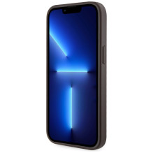 Guess 4G Stripes dėklas su Magsafe pinigine iPhone 15 rudos spalvos