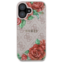 Guess GUHMP16SP4ROPEMCP iPhone 16 6.1" pink / pink hardcase 4G Flowers Print MagSafe