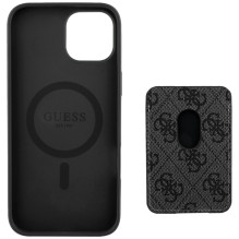 Guess 4G Stripes case with Magsafe wallet for iPhone 15 black