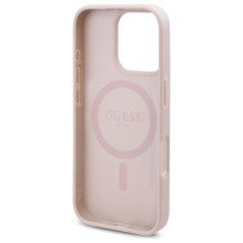 Guess GUHMP16XP4ROPEMCP iPhone 16 Pro Max 6.9" pink / pink hardcase 4G Flowers Print MagSafe