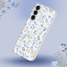 Tech-Protect FlexAir dėklas, skirtas Samsung Galaxy S25 – ramunės su lapeliais