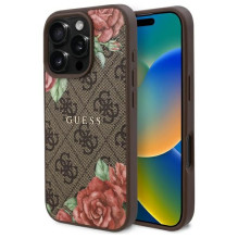 Guess GUHMP16XP4ROPEMCW iPhone 16 Pro Max 6,9' rudas / rudas kietas dėklas 4G gėlių spausdinimas MagSafe