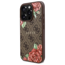 Guess GUHMP16XP4ROPEMCW iPhone 16 Pro Max 6.9" brown / brown hardcase 4G Flowers Print MagSafe