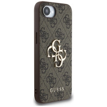 „Guess 4G“ didelio logotipo dėklas, skirtas iPhone 16e – rudas
