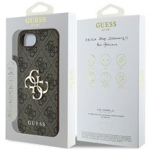 „Guess 4G“ didelio logotipo dėklas, skirtas iPhone 16e – rudas