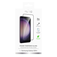 Puro Frame Tempered Glass with Black Frame for Samsung Galaxy S25+ / S24+