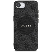 Guess 4G Circle Classic Logo MagSafe dėklas iPhone 16e - juodas
