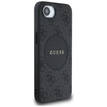 Guess 4G Circle Classic Logo MagSafe dėklas iPhone 16e - juodas