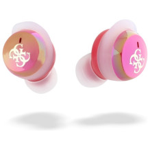 Guess Bluetooth headphones GUTWSJ144ESF TWS + docking station fuchsia / fuschia Iridescent 4G Printed Logo