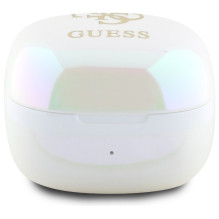 Guess Bluetooth ausinės GUTWSJ144ESH TWS + prijungimo stotelė balta / balta Vaivorykštis 4G spausdintas logotipas