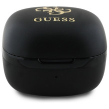 Guess Bluetooth ausinės GUTWSJ144ESK TWS + prijungimo stotelė juoda / juoda Vaivorykštis 4G spausdintas logotipas