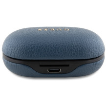 Guess Bluetooth ausinės GUTWSPGTSPSB TWS + prijungimo stotelė mėlyna / mėlyna grūdėtas klasikinis logotipas
