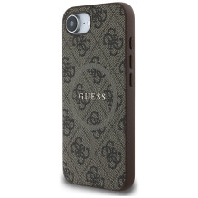 Guess 4G Ring Classic Logo MagSafe iPhone 16e dėklas – rudas