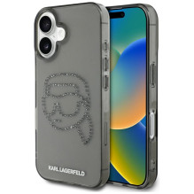 Karl Lagerfeld IML Rhinestones Karl Head Case for iPhone 16 Black Karl Lagerfeld IML Rhinestones Karl Head Case for iPhone 16 Black