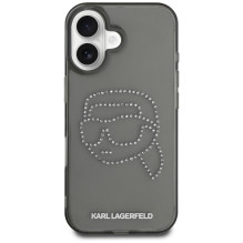 Karl Lagerfeld IML Rhinestones Karl Head Case for iPhone 16 Black Karl Lagerfeld IML Rhinestones Karl Head Case for iPhone 16 Black