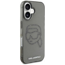 Karl Lagerfeld IML Rhinestones Karl Head Case for iPhone 16 Black Karl Lagerfeld IML Rhinestones Karl Head Case for iPhone 16 Black