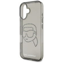 Karl Lagerfeld IML Rhinestones Karl Head Dėklas, skirtas iPhone 16 Black Karl Lagerfeld IML Rhinestones Karl Head Dėklas, skirtas iPhone 16 Black