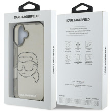 Karl Lagerfeld IML Rhinestones Karl Head Dėklas, skirtas iPhone 16 Black Karl Lagerfeld IML Rhinestones Karl Head Dėklas, skirtas iPhone 16 Black