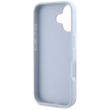 Guess Grained Big 4G Logo Small Classic Logo dėklas, skirtas iPhone 16 - mėlynas