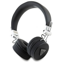 Guess Bluetooth ENC GUBH70PGTSPSK ant ausinės juodos/juodos grūdėtos klasikinės apvalios formos