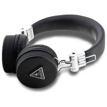 Guess Bluetooth ENC GUBH70PGTSPSK ant ausinės juodos/juodos grūdėtos klasikinės apvalios formos