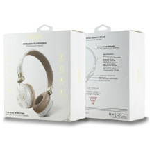 Guess Bluetooth ENC GUBH70E4PTMH on-ear headphones white 4G Triangle Round Shape