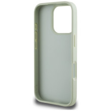 Guess Grained Big 4G Logo Small Classic Logo dėklas, skirtas iPhone 16 Pro Max - žalias