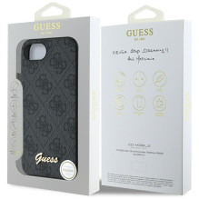 Guess 4G Script Logo MagSafe dėklas iPhone 16e - juodas