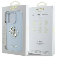 Guess Grained Big 4G Logo Small Classic Logo dėklas, skirtas iPhone 16 Pro - mėlynas