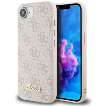 Guess 4G Script Logo MagSafe iPhone 16e Case - Pink