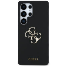 Guess Silicone Big 4G Logo Bottom Script case for Samsung Galaxy S25 Ultra - black