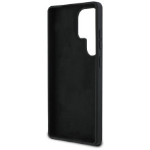 Guess Silicone Big 4G Logo Bottom Script dėklas, skirtas Samsung Galaxy S25 Ultra - juodas