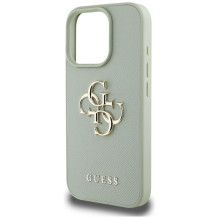 Guess Grained Big 4G Logo Small Classic Logo case for iPhone 16 Pro - green