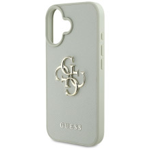 Guess Grained Big 4G Logo Small Classic Logo case for iPhone 16 - green