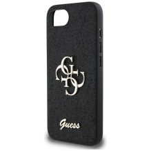 Guess Fixed Glitter Big 4G dėklas iPhone 16e - juodas
