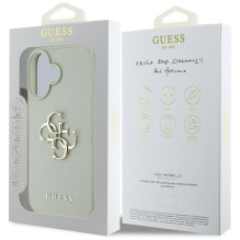 Guess Grained Big 4G Logo Small Classic Logo dėklas, skirtas iPhone 16 - žalias