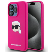 Karl Lagerfeld KLHMP15LSKHPPPLF iPhone 15 Pro 6.1" fuchsia / fuschia hardcase Silicone Karl Head Print MagSafe