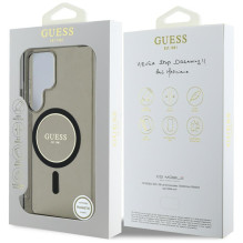 Guess Glitter Circle Classic Logo MagSafe case for Samsung Galaxy S25 Ultra black