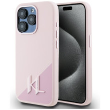 Karl Lagerfeld Silikoninis šešėlinis metalinis pradinis MagSafe dėklas, skirtas iPhone 15 Pro Pink Karl Lagerfeld Silikoninis šešėlinis metalinis pradinis MagSafe dėklas, skirtas iPhone 15 Pro Pink