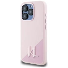 Karl Lagerfeld Silikoninis šešėlinis metalinis pradinis MagSafe dėklas, skirtas iPhone 15 Pro Pink Karl Lagerfeld Silikoninis šešėlinis metalinis pradinis MagSafe dėklas, skirtas iPhone 15 Pro Pink