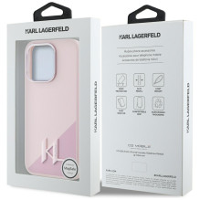 Karl Lagerfeld Silikoninis šešėlinis metalinis pradinis MagSafe dėklas, skirtas iPhone 15 Pro Pink Karl Lagerfeld Silikoninis šešėlinis metalinis pradinis MagSafe dėklas, skirtas iPhone 15 Pro Pink
