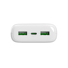 Powerbank Puro DAILY 20 PLUS 20000mAh 2x USB-A / 1x USB-C 22.5W PD AFC - white