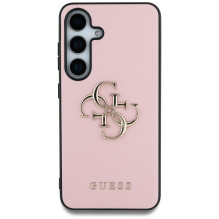 Guess Grained Big 4G Logo Small Classic Logo case for Samsung Galaxy S25 Plus pink Guess Grained Big 4G Logo Small Classic Logo case for Samsung Galaxy S25 Plus pink