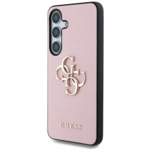 Guess Grained Big 4G Logo Small Classic Logo dėklas, skirtas Samsung Galaxy S25 rožinis Guess Grained Big 4G Logo Small Classic Logo dėklas, skirtas Samsung Galaxy S25 rožinis