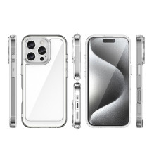 „Outer Space“ dėklas, skirtas „iPhone 16e / 17e“ su lanksčiu rėmeliu – skaidrus
