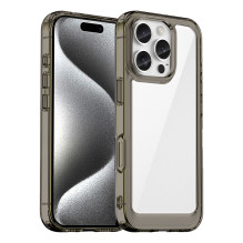 „Outer Space“ dėklas, skirtas „iPhone 16e / 17e“ su lanksčiu rėmeliu – permatomas, juodas